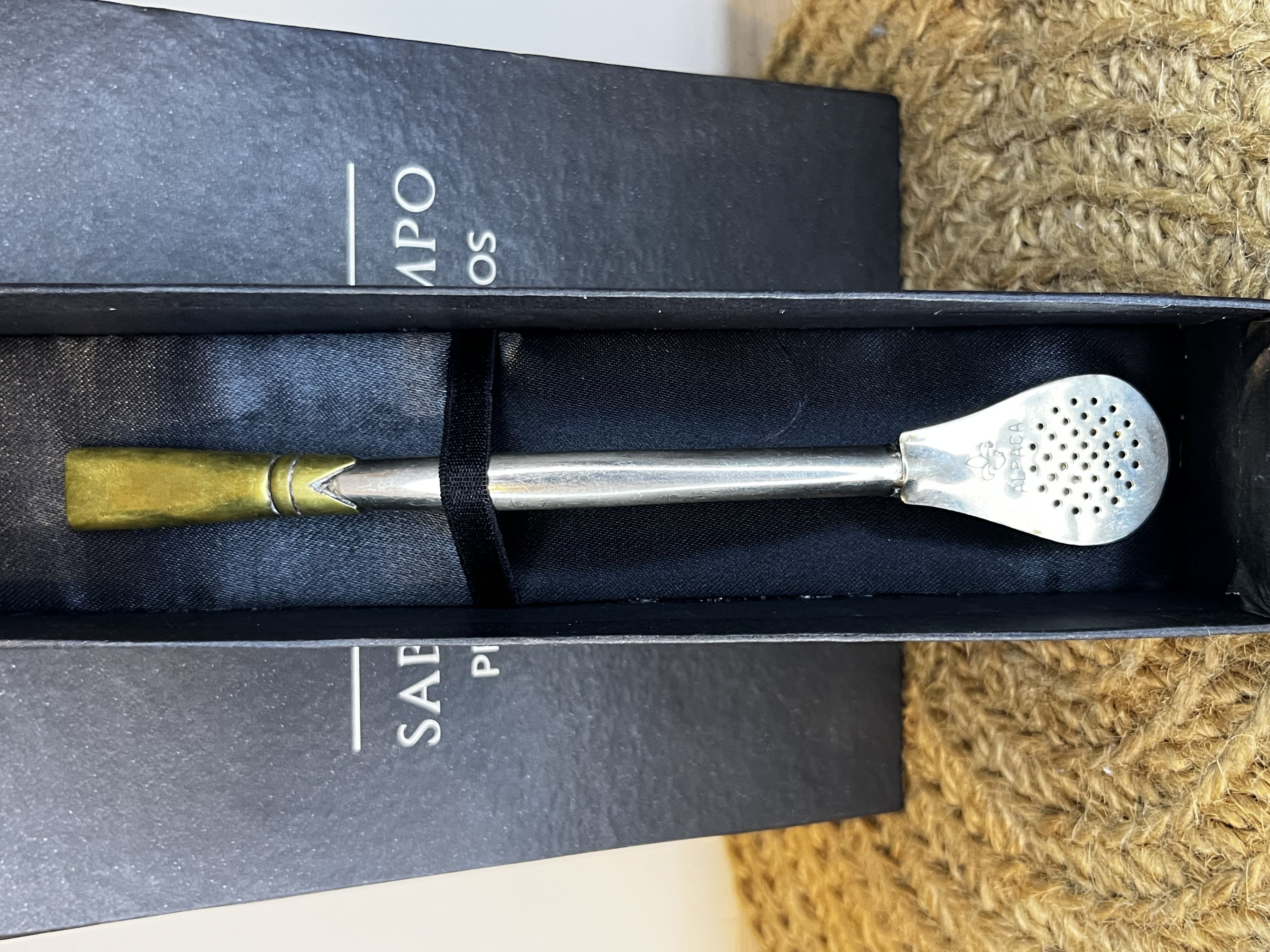 BOMBILLA DE ALPACA Y BRONCE